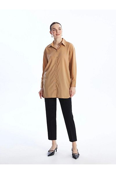 LC Waikiki Oversize Γυναικείο πουκάμισο τουνίκ - Μασίφ μακρυμάνικο