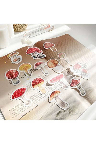 Hume Craft Set de autocolante cu ciuperci Bullet Journal / Scrapbook / Notebook / Autocolant / Decal