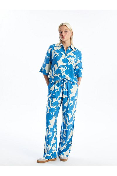 LC Waikiki Pantaloni de damă cu model cu talie elastică
