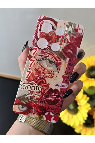 SUPER FRAME Xiaomi Redmi Note 13 PRO 4G (5G DEGİLDİR) Uyumlu Baskılı Şeffaf T...