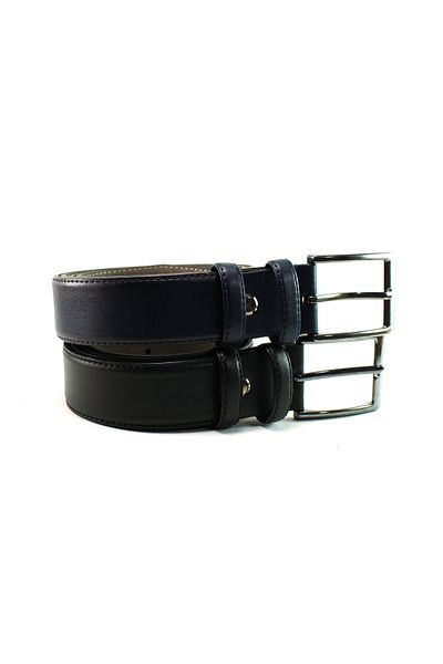 MENTOR REGALO Μαύρη και Navy Blue Κλασική Ζώνη 2 τεμαχίων - 68019