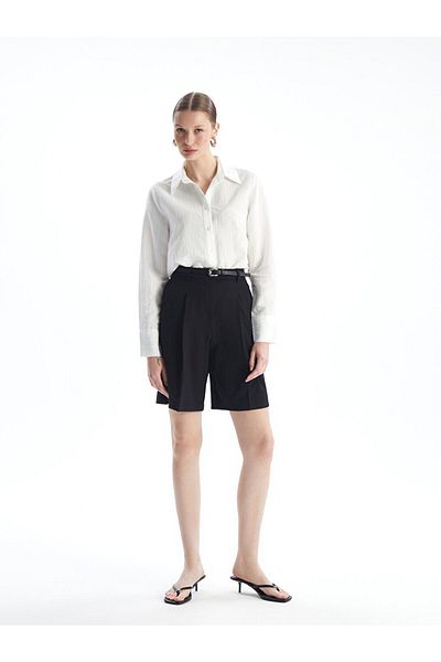 LC Waikiki Pantaloni scurți de damă - potrivire confortabilă, aspect de in solid