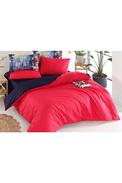 CHARLOTTE طقم غطاء لحاف مزدوج من Düz Dye أضواء المدينة 100% قطن عادي طقم غطاء...