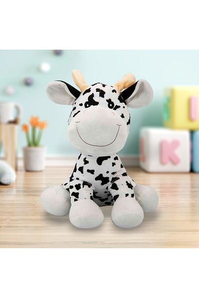 Sunman Puffy Friends Cow Cute Play and Sleep Back Cow - 35x30 cm