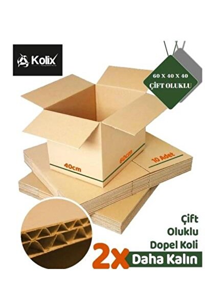 YALOVA AMBALAJ Kolix 60x40x40 Karton Taşıma Kolisi 10 Adet