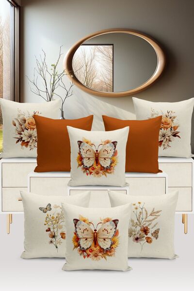 Bertille Home Вінтажна квіткова серія - двосторонній набір з 8 подушок з цифр...