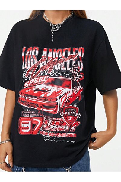 Jose Clothing Γυναικείο - Μπλουζάκι με κοντό μανίκι Relax Fit με τύπωμα