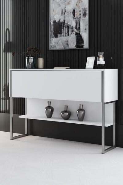 Modatte LUXE DRESUAR DEMİR AYAKLI GÜMÜŞ BEYAZ