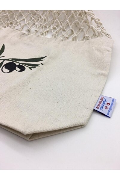 OBİDEV Zeytin Baskılı File Çanta