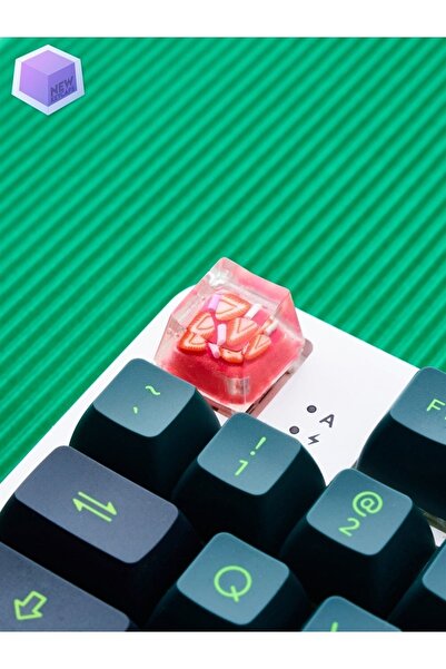 New Keycaps Fruit-strawberry (çilek) Tasarım Esc Mekanik Klavye Tuşu Artisan ...