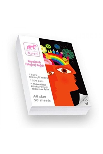 ROVİ Fine-art Yapışkanlı Fotoğraf Kağıdı - 200gsm - 50yp - 10x15