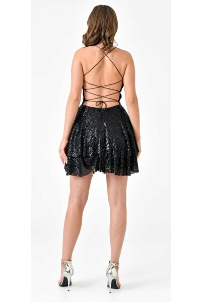 hilaltrendd Efsane pulpayet prenses mini elbise