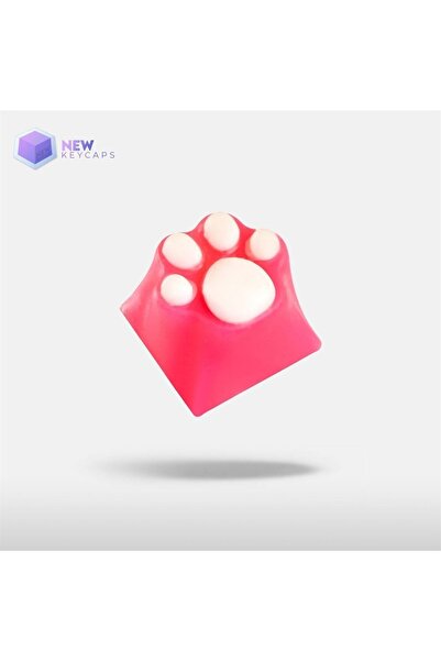 New Keycaps Cat Paw Kedi Patisi Pembe Ve Beyaz Mekanik Klavye Tuşu Artisan Ke...