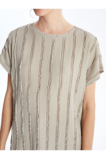 LC Waikiki Dámské tričko LCW – výstřih, vlastní vzor a krátký rukáv