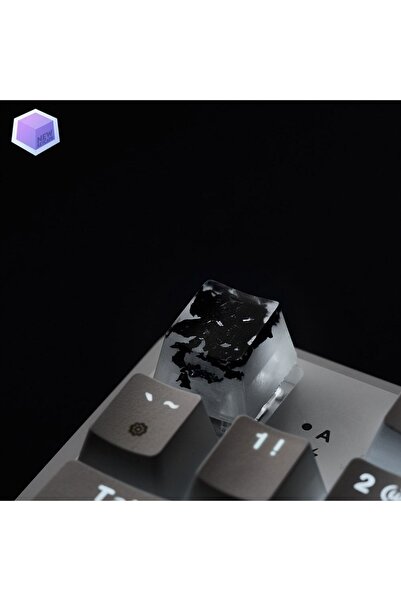 New Keycaps White And Black Esc Mekanik Klavye Tuşu Artisan Keycaps