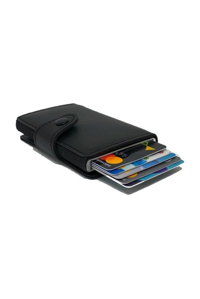North Polo Club Men's Grasmere Mechanism Wallet Card Holder Artificial Leather