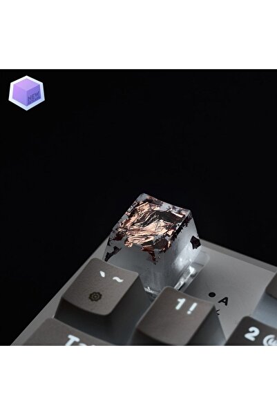 New Keycaps White And Metallic Pink Esc Mekanik Klavye Tuşu Artisan Keycaps