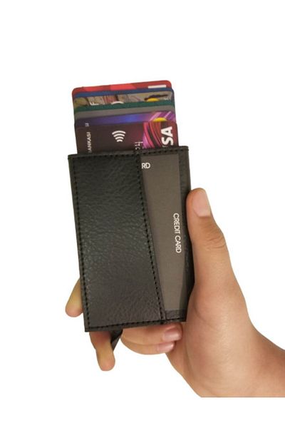 Emek Minimalist Secrid Automatic Mechanism Metal RFID Protected Credit Card Holder
