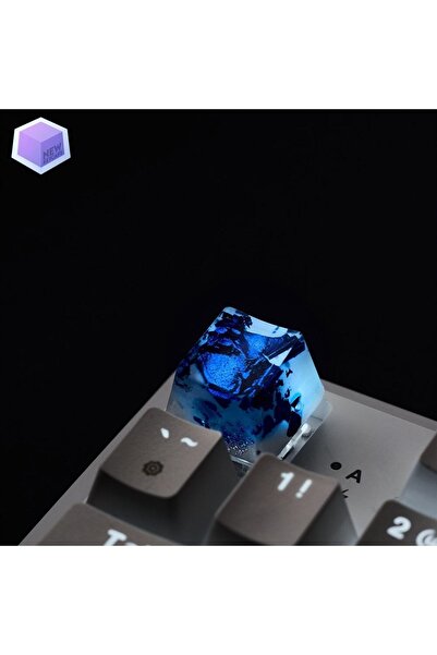 New Keycaps White And Blue Esc Mekanik Klavye Tuşu Artisan Keycaps