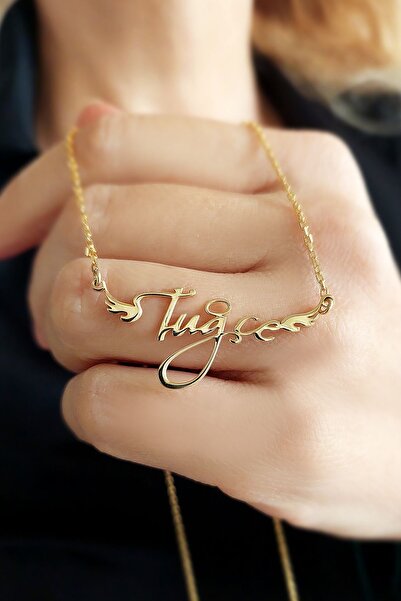 VAOOV 925 Ayar Gümüş El Yazısı Isimli Melek Kolye