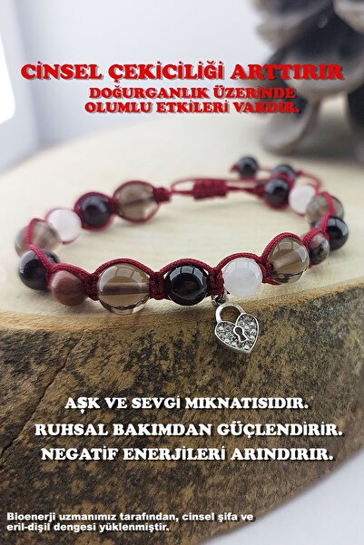 VAOOV 925 Ayar Gümüş Doğal Taşlı Cinsel Cazibe Tılsımı Bileklik