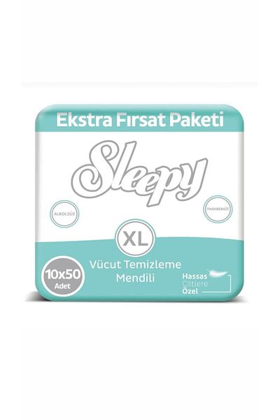 Sleepy Body Cleansing Towel, Patient Perineum Towel, Makeup Removal Wipes 10 x 50 Pieces