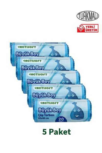 actisoft Large Size Garbage Bag 20 x 5 packs