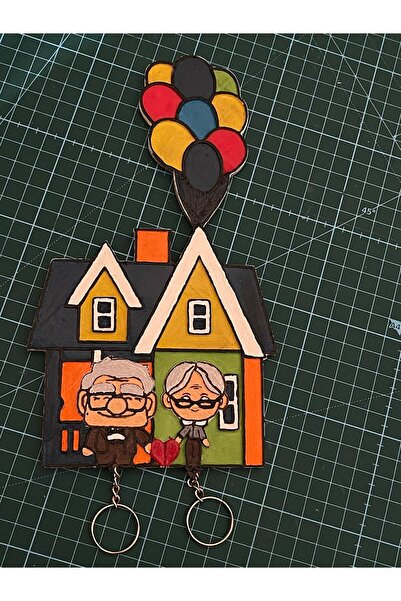 Up house anahtarlık Yukarıbak anahtar
