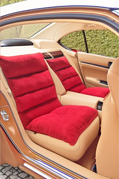 Demanslife Red Color Breathable Car Seat Back Cushion Lumbar Support Sitting ...