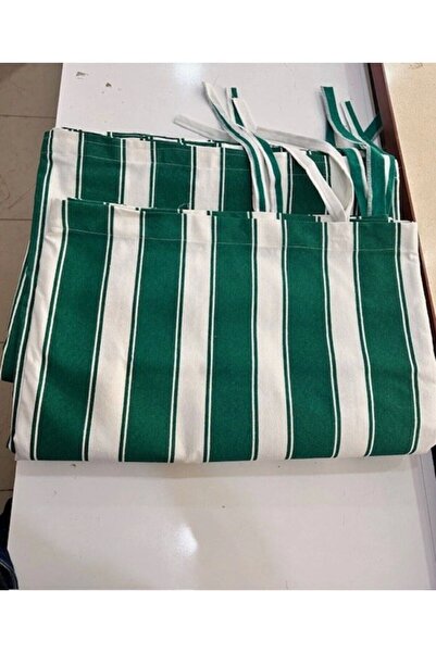 Emirbaş Lüks 1.sınıf Balkon Perdesi Üst Kornişli Alt Ve Yanlarda Bağcıklı Yeş...