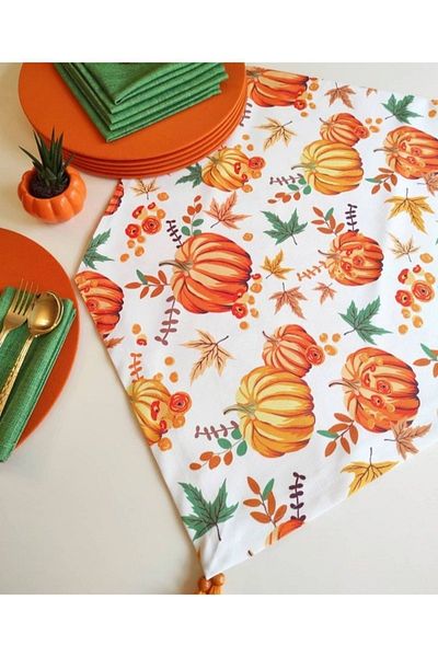 Dream Home Premier Design - 6 Bucuri Orange Balkabagi Runner, 6 Bucuri Supla Pecete Verde