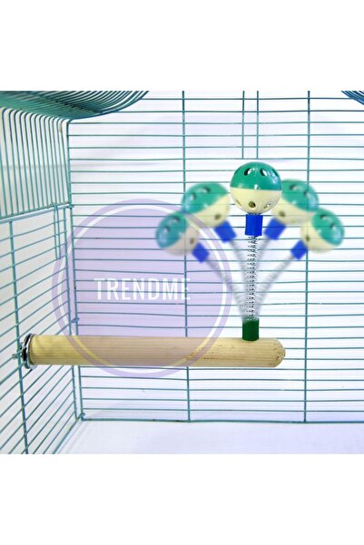 UniqBirdToys Trendme Spring Flexible Bird Perch Ball Bell ( Sultan Cenet Etc )