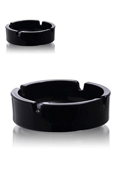 PİNK DESİGN KİTCHEN Black Enjoyment 2 Piece Ashtray Set