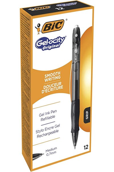 Bic Basmalı Jel Tükenmez Kalem Gelocity Original Siyah 829157 (12 Li Paket)