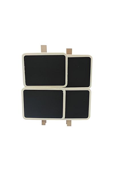 Big Party Wooden Blackboard with Latch Rectangular 4 Pieces Small
