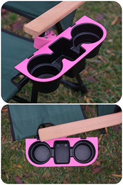 H&R PLASTİK Συσκευή βάσης για καρέκλα κάμπινγκ, ποτηροθήκη, ποτήρι και τηλέφωνο (7 ΕΠΙΛΟΓΕΣ ΧΡΩΜΑΤΩΝ ΣΤΟ ΜΑΖΗ)