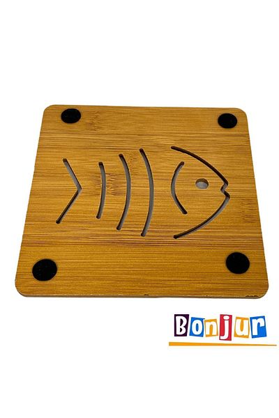 Bonjour High Temperature Resistant Bamboo Trivet
