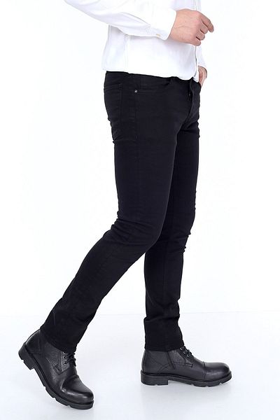 HW Ανδρικό τζιν παντελόνι Denım 15858 Slim Fit Lycra Black Jeans