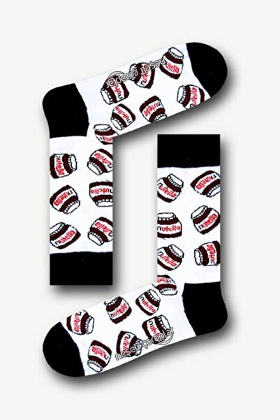 Neşeli Çoraplar Nutella Desenli Erkek Renkli Çorap