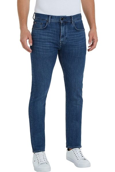 Tommy Hilfiger Cotton Men's Blue Jeans - 5 Pockets, Buttons, Regular Waist MW0MW35731-1BE
