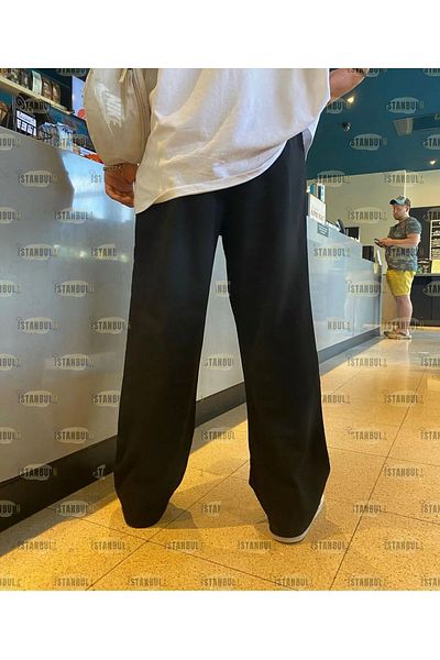 LAVİNİA Large Size Rope Detailed Elastic Waist Skinny Leg Trousers