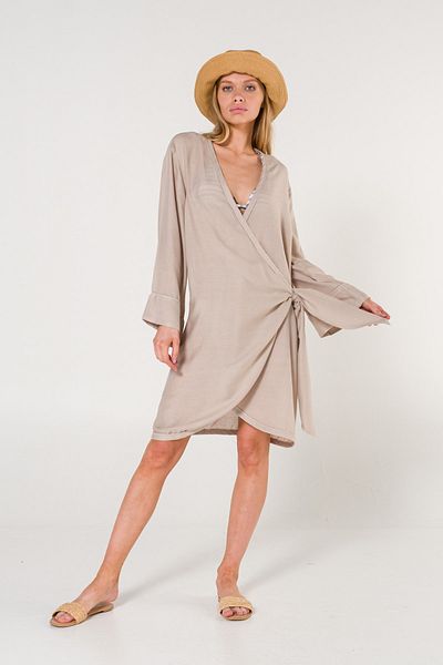 Miespiga Mona Women's - Tied Double Breasted Sequin Printed Beach Dress
