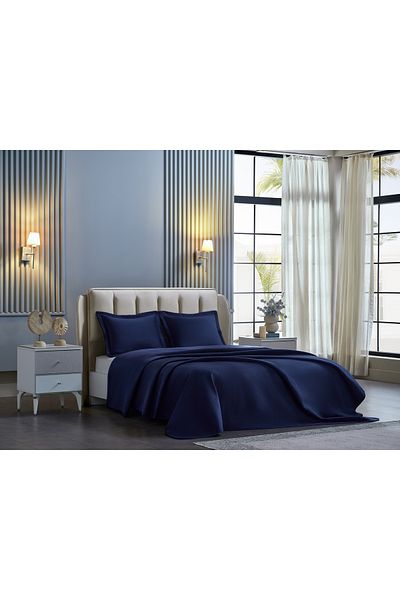 Doqu Home Napoli Double Bedspread - Navy Blue