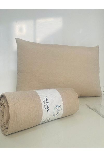 uykulife home collection مجموعة ملاءات مطاطية فردية بلون القهوة من Uykulife