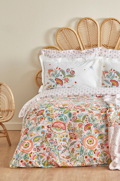Karaca Home Sarthe %100 Pamuk Çift Kişilik Nevresim Pike Takımı Multicolor