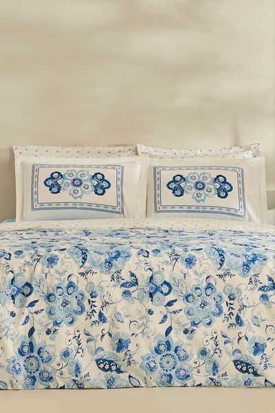 Karaca Home Комплект двойна завивка Blue Asul