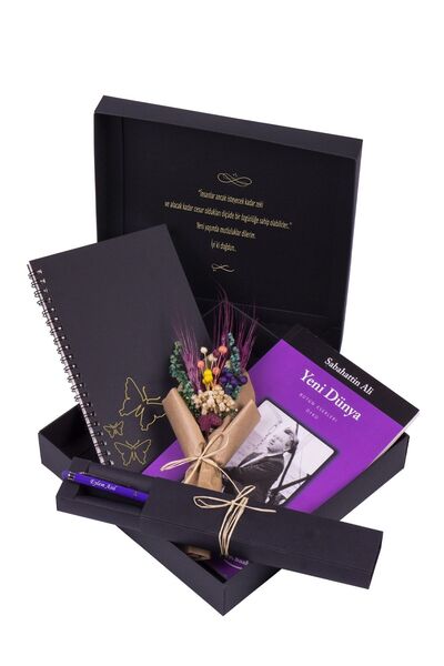 Kitaplı Hediye Mutlu Yıllar Hediye Kutusu- Arkadaşa Isme Özel Doğum Günü Hedi...