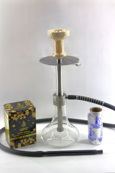 GökkuşağıTicaret orta boy çelik nargile takımı %100paslanmaz çelik onaylı