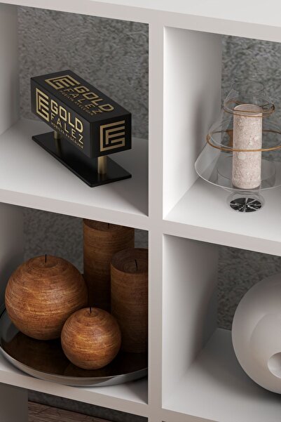 GOLDFALEZ Kitaplık Çok Amaçlı Mutfak Raf Dolap  9 Bölmeli Beyaz