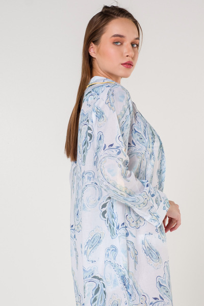 Miespiga Πράσινο φόρεμα Helen Voile πουκάμισο - Γυναικείο φόρεμα παραλίας με κουμπιά